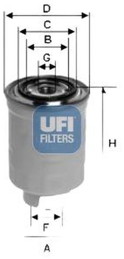 UFI топливный фильтр 2444601 купить,NaN