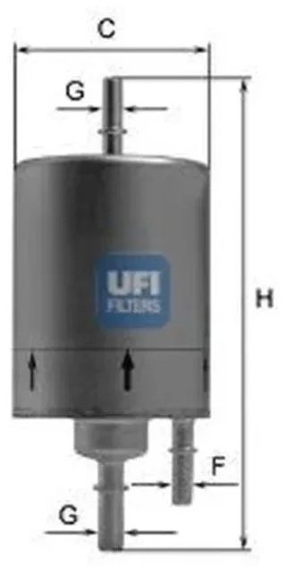 UFI топливный фильтр 31.830.00 купить,NaN