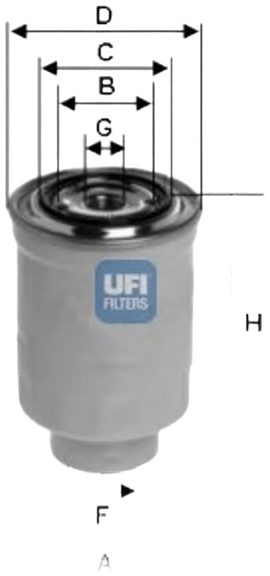 UFI топливный фильтр 2441300