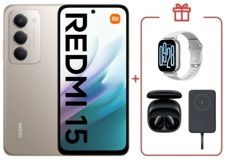 Смартфон Redmi 15 8 ГБ/256 ГБ серый + подарок купить,NaN