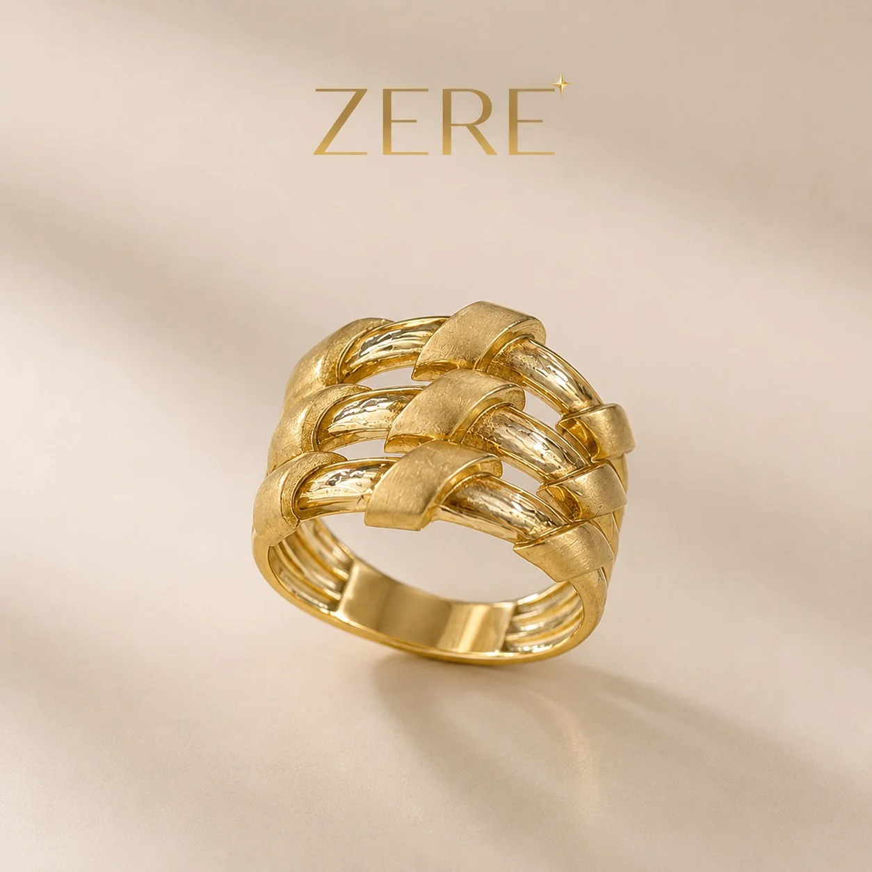 Кольцо Zere ZR110728 желтое золото 4.5гр 18р - ForteMarket Кольцо Zere ZR110728 желтое золото 4.5гр 18р купить,375500