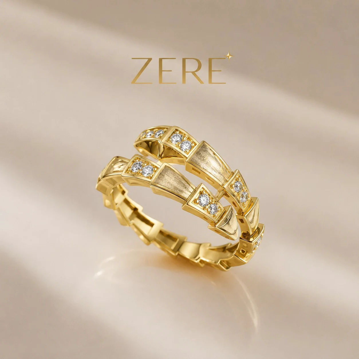 Кольцо Zere ZR110727 жёлтое золото 2.57гр 18р  купить,211450