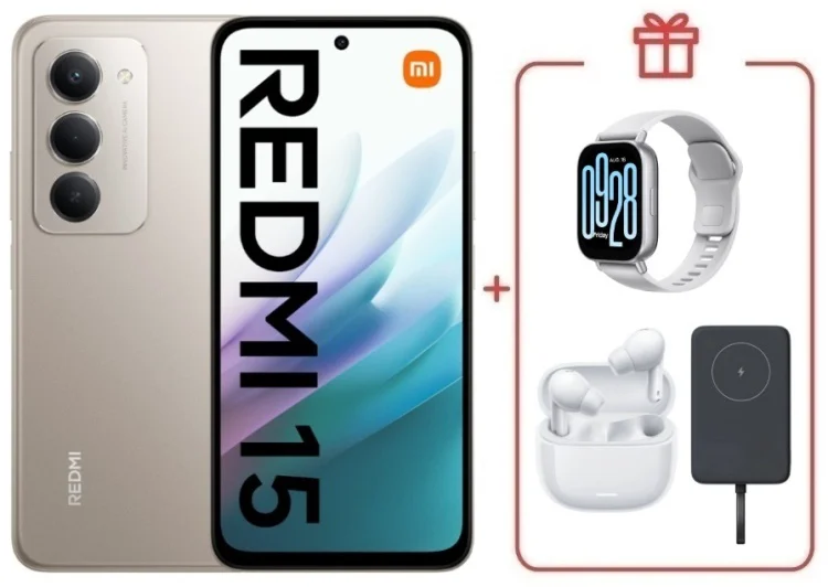 Смартфон Redmi 15 8 ГБ/256 ГБ серый + подарок купить,NaN