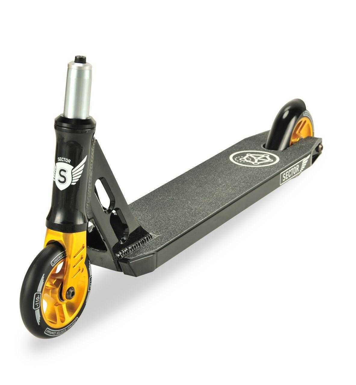 Самокат Sector трюковый черно-желтый