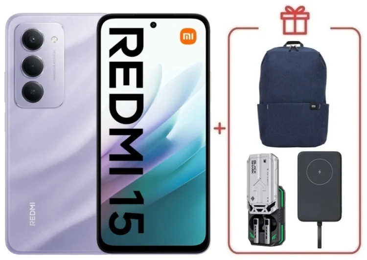 Смартфон Redmi 15 8 ГБ/256 ГБ фиолетовый + подарок купить,NaN