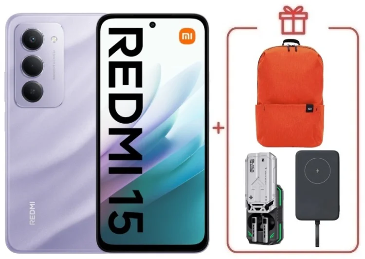 Смартфон Redmi 15 8 ГБ/256 ГБ фиолетовый + подарок купить,NaN
