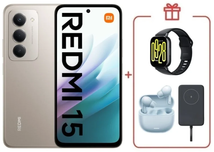 Смартфон Redmi 15 8 ГБ/256 ГБ серый + подарок купить,NaN