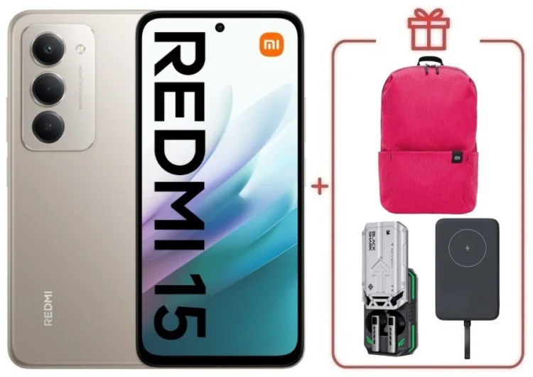 Смартфон Redmi 15 8 ГБ/256 ГБ серый + подарок купить,NaN