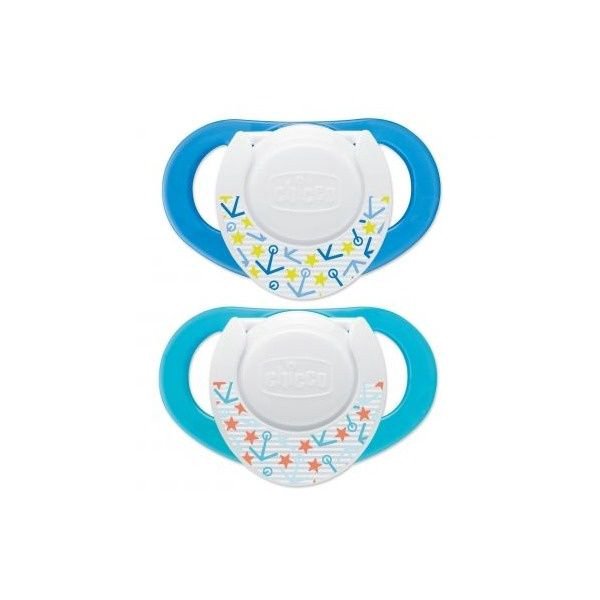 Пустышка Chicco Physioring 00074822210000 6+ 2 шт синяя купить,NaN