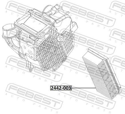 FEBEST Фильтр Воздушный 2442003 купить,NaN