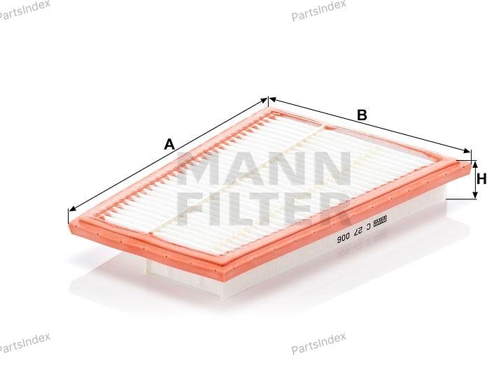 MANN FILTER Фильтр Воздушный C27006 купить,NaN