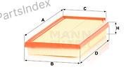 MANN FILTER Фильтр Воздушный C36016 купить,NaN