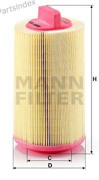 MANN FILTER Фильтр Воздушный C14114 купить,NaN