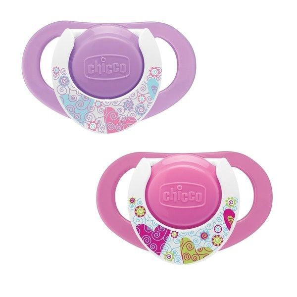 Пустышка Chicco Physioring 00074824110000 12+ 2 шт розовая купить,NaN