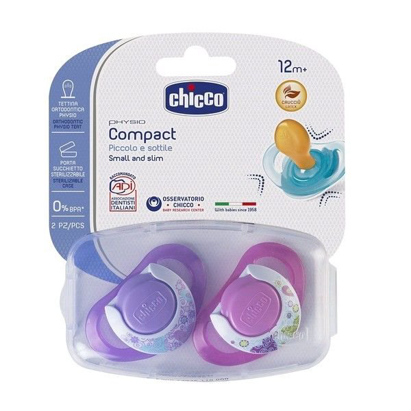 Пустышка Chicco Physioring 00074824110000 12+ 2 шт розовая купить,NaN