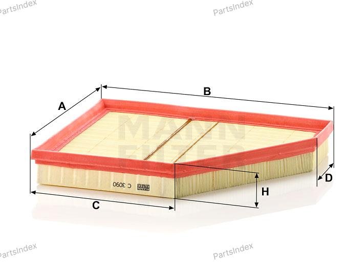 MANN FILTER Фильтр Воздушный C3090 купить,NaN