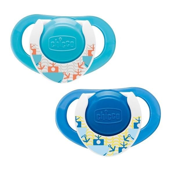 Пустышка Chicco Physio Compact 00074835210000 12м+ 2 шт голубая купить,NaN