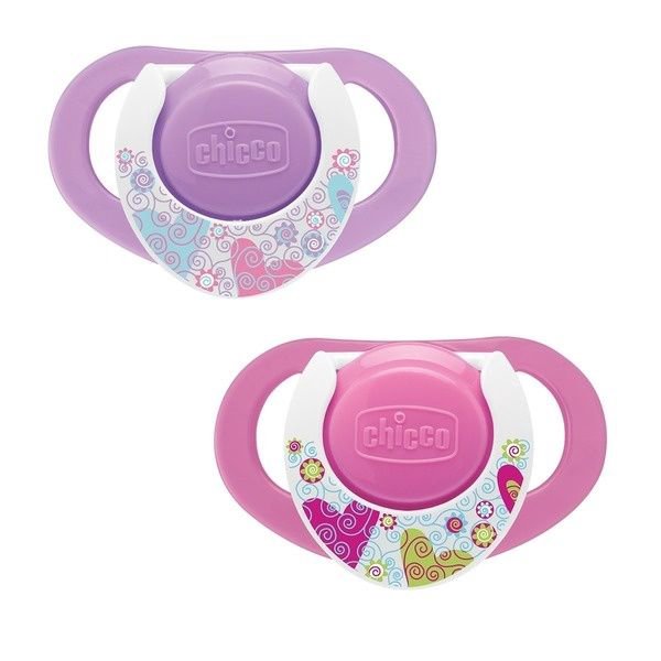 Пустышка Chicco Physio Compact  12м+ 2 шт розовая купить,NaN