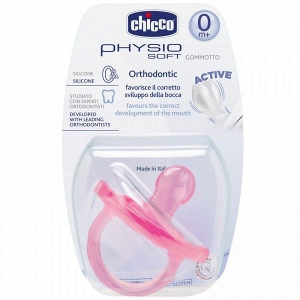 Пустышка Chicco Physio Soft 00002711110000 0+ розовая купить,0