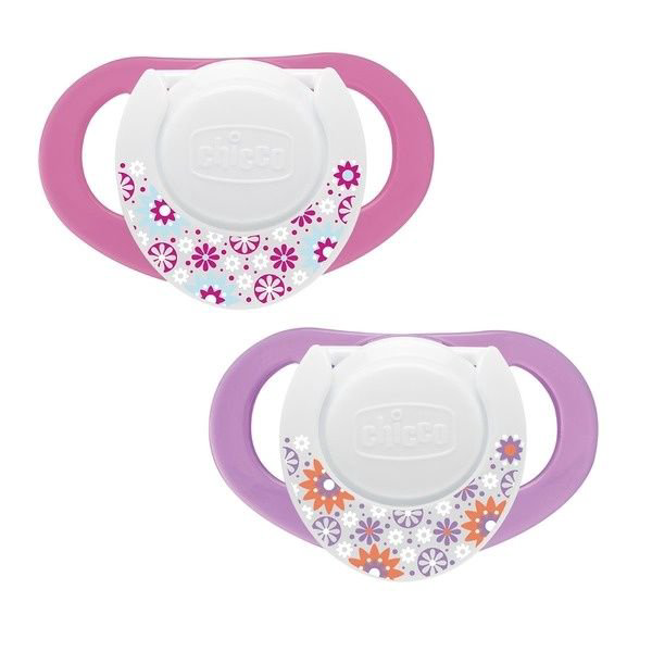 Пустышка Chicco Physio Compact 00074833110000 6м+ 2 шт розовая купить,NaN