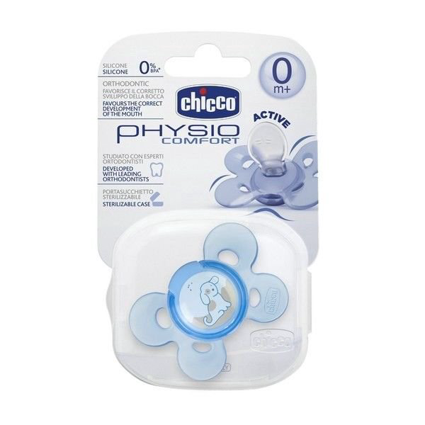 Пустышка Chicco Comfort Soother 00074911210000 0+ голубая