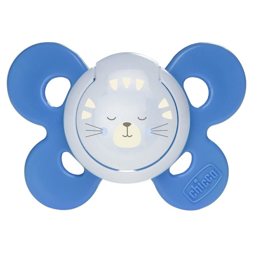 Пустышка Chicco Comfort Lumi B 00074935420000 16м+ 2шт голубая  купить,0