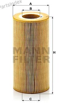MANN FILTER Фильтр Масляный Двигателя HU12103X купить,NaN