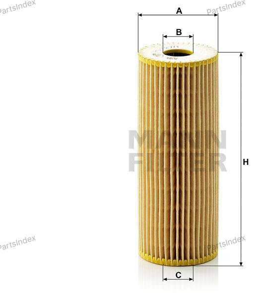 MANN FILTER Фильтр Масляный Двигателя HU7271X купить,NaN