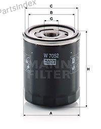 MANN FILTER Фильтр Масляный Двигателя W7052 купить,NaN
