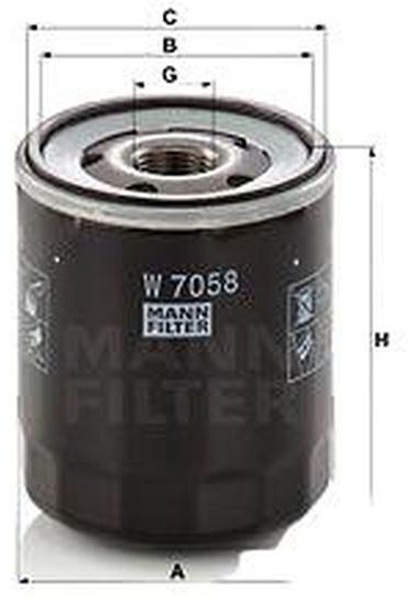 MANN-FILTER масляный фильтр W 7058 купить,NaN