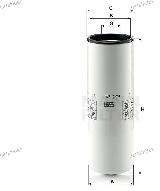 MANN FILTER Фильтр Масляный Двигателя WP12001 - ForteMarket MANN FILTER Фильтр Масляный Двигателя WP12001 купить,NaN