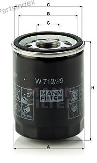 MANN FILTER Фильтр Масляный Двигателя W713/29 - ForteMarket MANN FILTER Фильтр Масляный Двигателя W713/29 купить,NaN