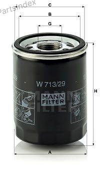MANN FILTER Фильтр Масляный Двигателя W713/29 - ForteMarket MANN FILTER Фильтр Масляный Двигателя W713/29 купить,NaN