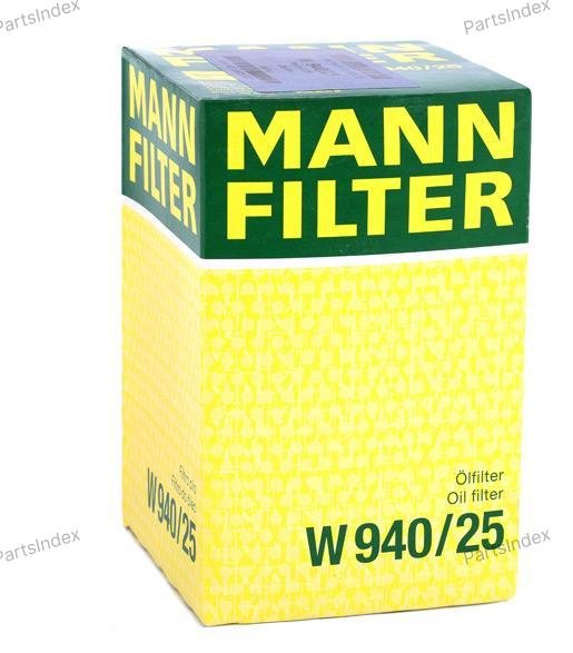 MANN FILTER Фильтр Масляный Двигателя W940/25 купить,NaN