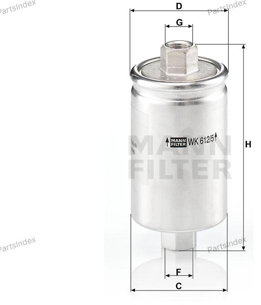 MANN FILTER Фильтр Топливный WK6125 купить,NaN