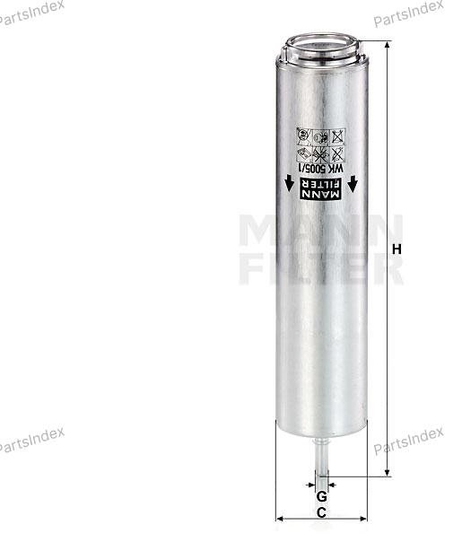 MANN FILTER Фильтр Топливный WK50051Z купить,NaN