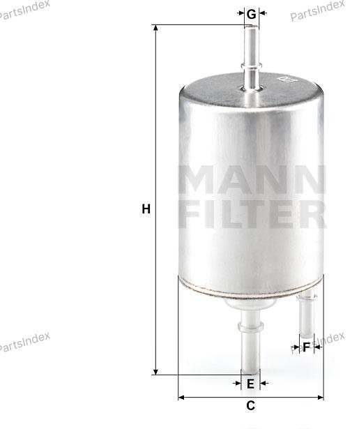 MANN FILTER Фильтр Топливный WK720/4 купить,NaN