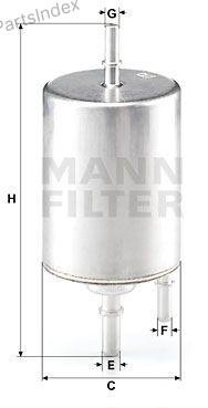 MANN FILTER Фильтр Топливный WK720/4 купить,NaN