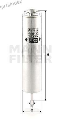 MANN FILTER Фильтр Топливный WK50051Z купить,NaN