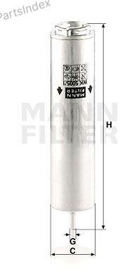 MANN FILTER Фильтр Топливный WK50051Z купить,NaN
