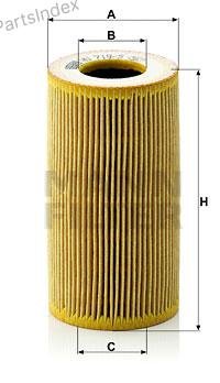 MANN FILTER Фильтр Масляный Двигателя HU7195X купить,NaN