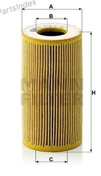MANN FILTER Фильтр Масляный Двигателя HU7195X купить,NaN