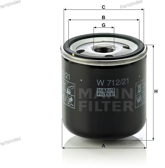 MANN FILTER Фильтр Масляный Двигателя W71221 купить,NaN