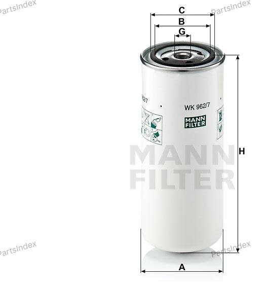 MANN FILTER Фильтр Топливный WK9627 купить,NaN