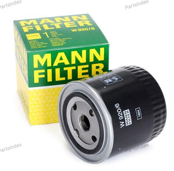 MANN FILTER Фильтр Масляный Двигателя W920/6 купить,NaN