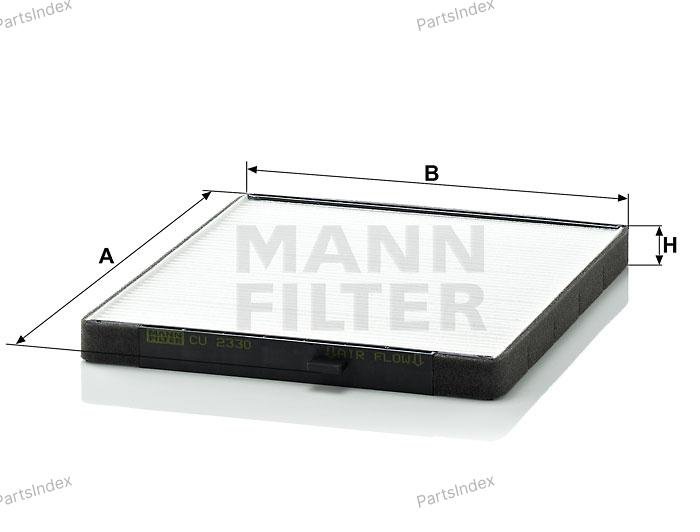 MANN FILTER Фильтр Салона CU2330 купить,NaN