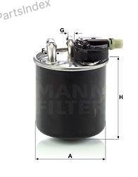 MANN FILTER Фильтр Топливный WK82014 купить,NaN