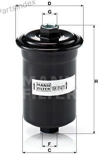 MANN FILTER Фильтр Топливный WK614/11 купить,NaN