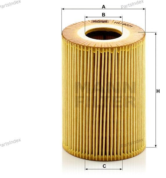 MANN FILTER Фильтр Масляный Двигателя HU9001X купить,NaN