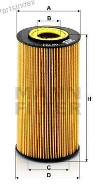 MANN FILTER Фильтр Масляный Двигателя HU934X купить,NaN